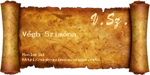 Végh Szimóna névjegykártya
